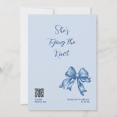 Toile French Blue Coquette Bachelorette Einladung (Rückseite)