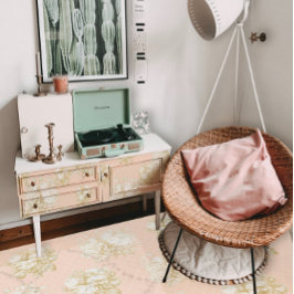 Toile French Floral Bouquet Pink Gold Ephemera Seidenpapier