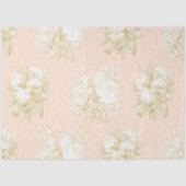 Toile French Floral Bouquet Pink Gold Ephemera Seidenpapier (Vorderseite)