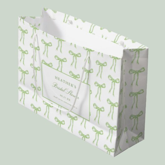 Toile Green Bow bindet das blaue Brautparty des Kn Große Geschenktüte