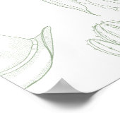 Toile Green Cowboy Begrüßung Babydusche Poster (Ecke)