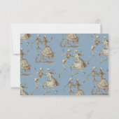 Toile Halloween Gothic Skelettkarte Details Einladung (Rückseite)