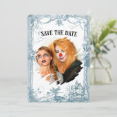 Toile Halloween Save the Date Foto Einladung (Stehend Vorderseite)