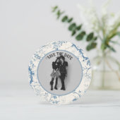 Toile Halloween Save the Date Foto Hochzeit Einladung (Stehend Vorderseite)