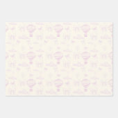 Toile Hot Air-Balloon And Bows Seamless Pattern Geschenkpapier Set (Vorderseite 3)