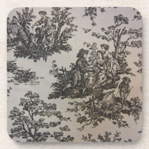 Toile in Schwarz und Weiß Getränkeuntersetzer