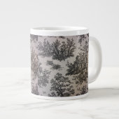 Toile in Schwarz und Weiß Jumbo-Tasse (Vorderseite Rechts)