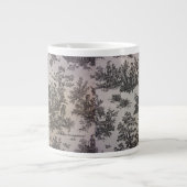 Toile in Schwarz und Weiß Jumbo-Tasse (Vorderseite)