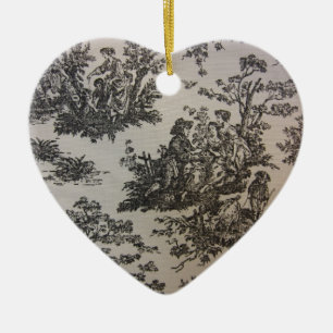 Toile in Schwarz & Weiß Keramikornament