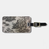 Toile in Schwarzem u. im Weiß Gepäckanhänger (Vorderseite horizontal)