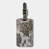 Toile in Schwarzem u. im Weiß Gepäckanhänger (Vorderseite vertikal)