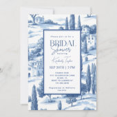 Toile Italien Italienisches Brautparty Einladung (Vorderseite)