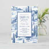 Toile Italien Italienisches Brautparty Einladung (Stehend Vorderseite)