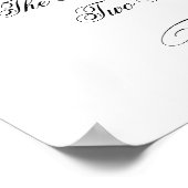 Toile & Kalligrafie Hochzeitsszenario Willkommensp Poster (Ecke)