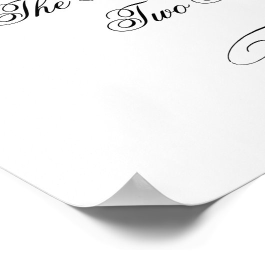 Toile & Kalligrafie Hochzeitsszenario Willkommensp Poster (Ecke)