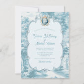 Toile Landscape Wappen Wedding Einladung (Vorderseite)