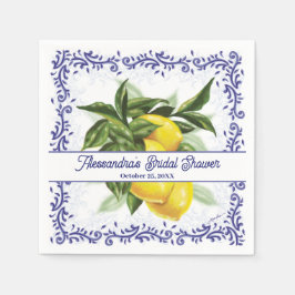 Toile Lemons Brautparty Napkins Serviette