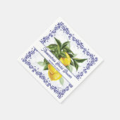 Toile Lemons Brautparty Napkins Serviette (Ecke)