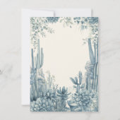 Toile Little Cowboy Teddy Bear Baby Dusche Einladung (Rückseite)