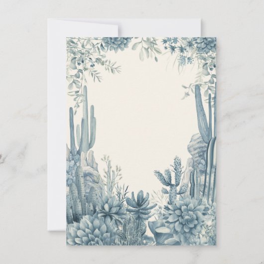 Toile Little Cowboy Teddy Bear Baby Dusche Einladung (Rückseite)