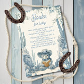 Toile Little Cowboy Teddy Bear Books for Baby card Einladung
