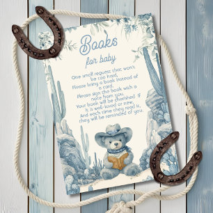 Toile Little Cowboy Teddy Bear Books for Baby card Einladung