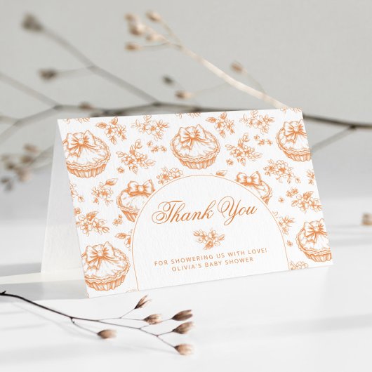 Toile Little Süsse Pie Babydusche Danke