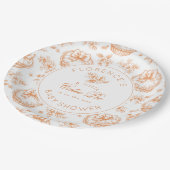 Toile Little Süsse Pie Babydusche Pappteller (Schrägansicht)