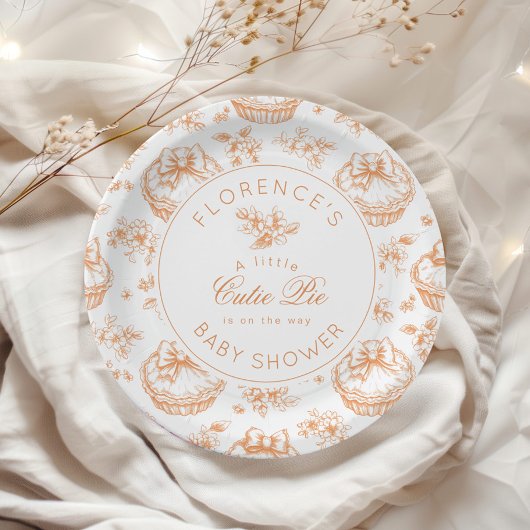 Toile Little Süsse Pie Babydusche Pappteller