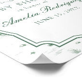 Toile Mallard Duck Gender Neutral Baby Shower Poster (Ecke)