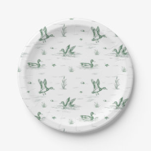Toile Mallard Ente Geschlechtsneutral Pappteller