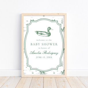 Toile-Mallard-Enten-Geschlechtsneutrale Babyparty Poster