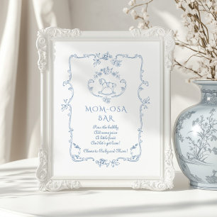 Toile Momosa Bar Vintage-Rahmen Bubbly Bar Poster