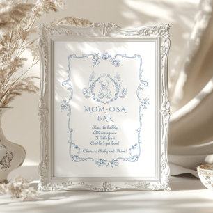 Toile Momosa Bar Vintage-Rahmen Teddybär Poster