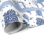 Toile-Muster Englische Landschaft Geschenkpapier (Rolleneckpunkt)