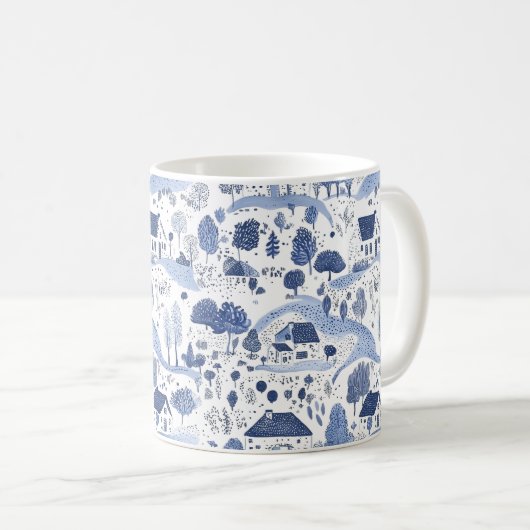 Toile-Muster englische Landschaft Kaffeetasse (VorderseiteRechts)