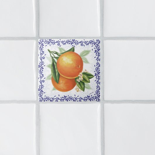 Toile Orange Keramik Tile Fliese