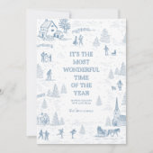Toile Pattern Winter Wonderland Ferienkarte Einladung (Vorderseite)