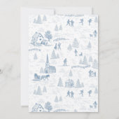 Toile Pattern Winter Wonderland Ferienkarte Einladung (Rückseite)