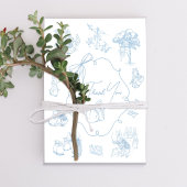 Toile Peter the Rabbit Beatrix Baby Shower Dankeskarte