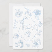 Toile Peter the Rabbit Beatrix Baby Shower Dankeskarte (Vorderseite)
