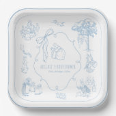 Toile Peter the Rabbit Beatrix Baby Shower Pappteller (Vorderseite)