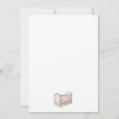 Toile Pink Baby Shower Einladung (Rückseite)