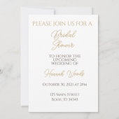 Toile Pink Moderne Brautdusche Einladung (Rückseite)