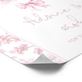 Toile pink Paris advice and wishes for Newlyweds Poster (Ecke)