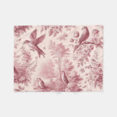 Toile Pink vinatage Fleecedecke (Vorderseite (Horizontal))
