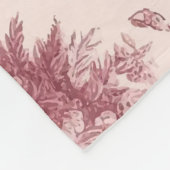 Toile Pink vinatage Fleecedecke (Ecke)