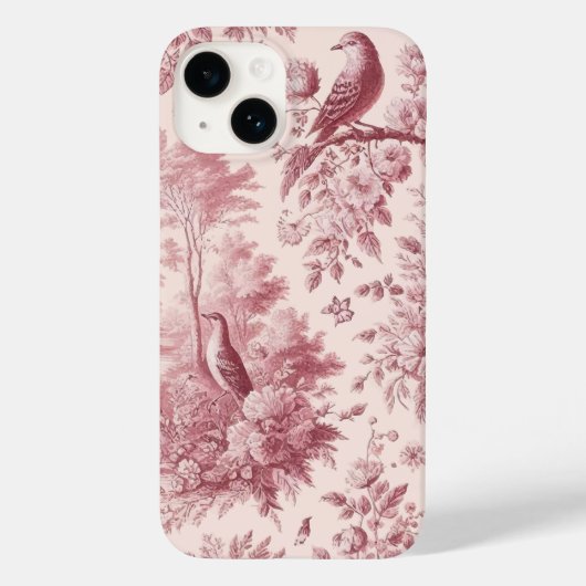 Toile Pink Vintag Case-Mate iPhone Hülle (Rückseite)