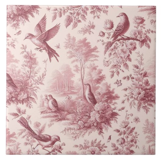 Toile Pink Vintag Fliese (Vorderseite)
