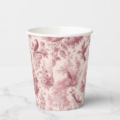 Toile Pink Vintag Pappbecher (Links)